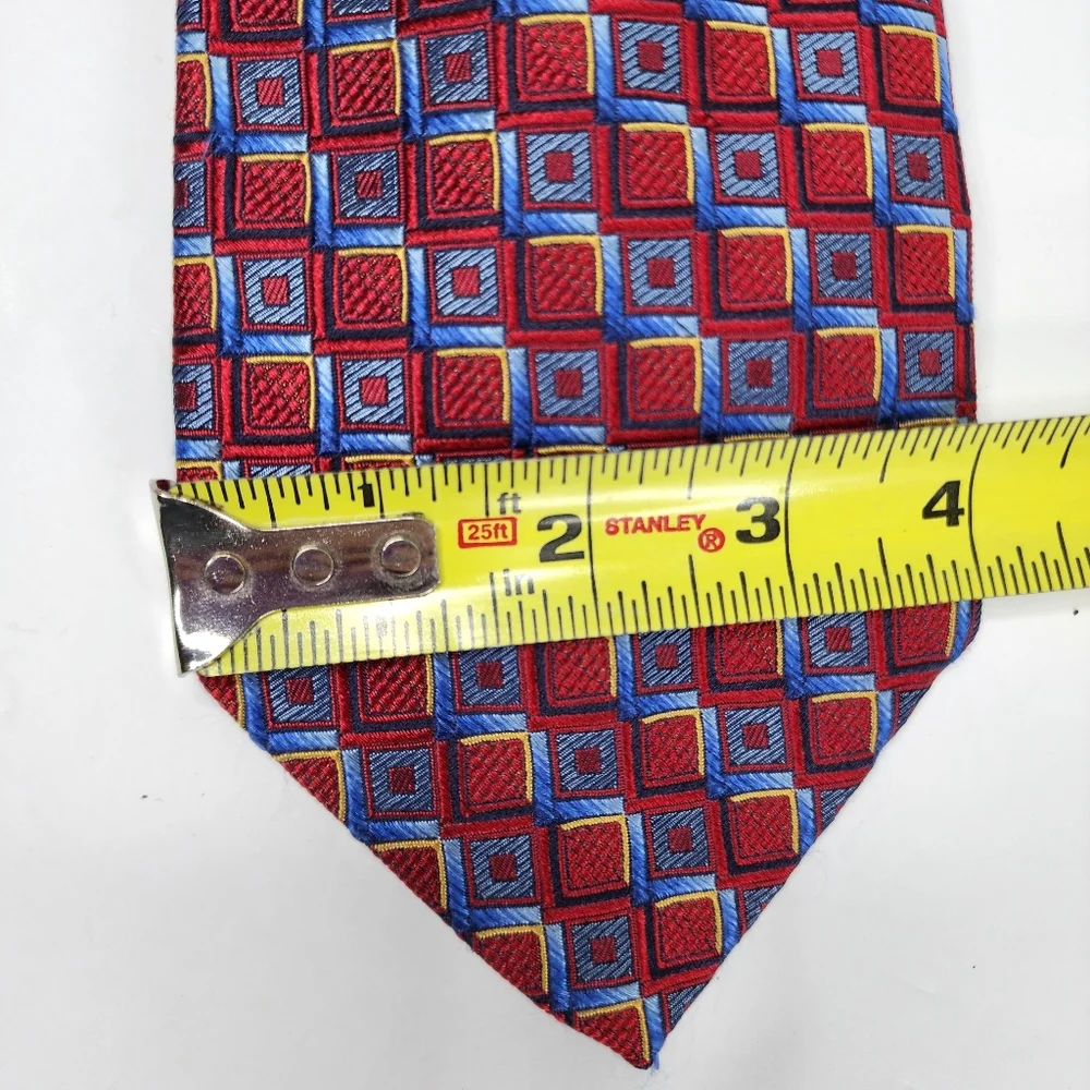 ROBERT TALBOTT Red/ Blue Silk Tie